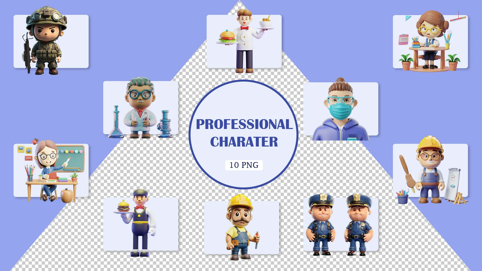 Professional 3D Character Models Pack image
